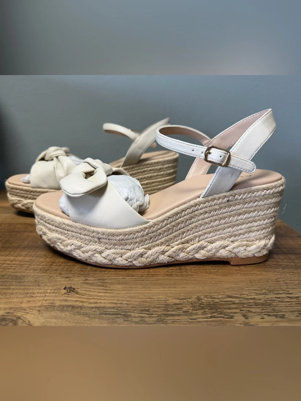 Aldo Women’s Macrama Espadrille Platform Wedge Sandals. Size 8. NWT/In Box.